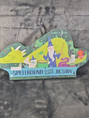 Spellbound Floss & Rock Wizard Shaped Jigsaw Puzzle 80 Pcs Pre-owned